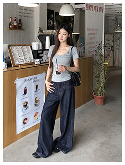 blue retro jeans