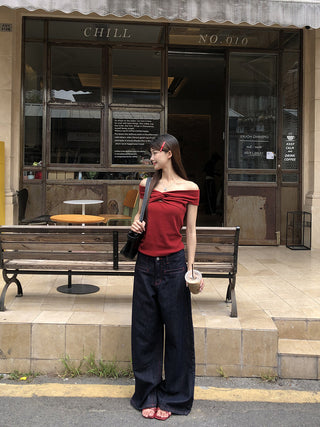 blue retro jeans