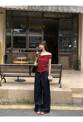 blue retro jeans