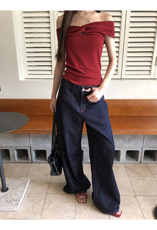blue retro jeans