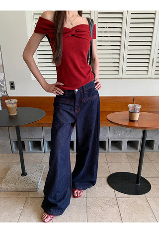 blue retro jeans