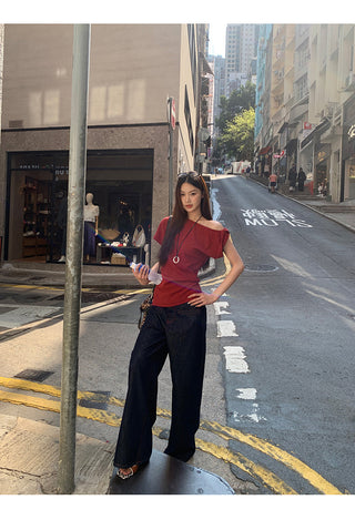 blue retro jeans