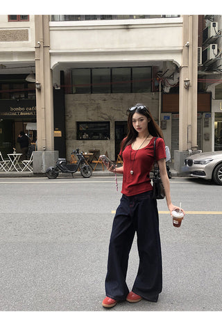 blue retro jeans