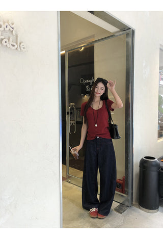 blue retro jeans