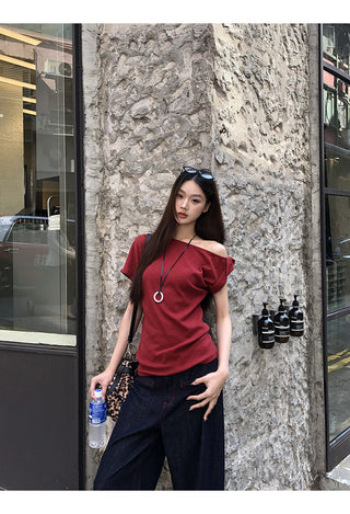 red retro top