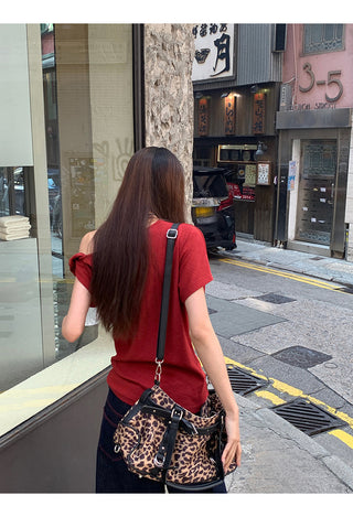 red retro top