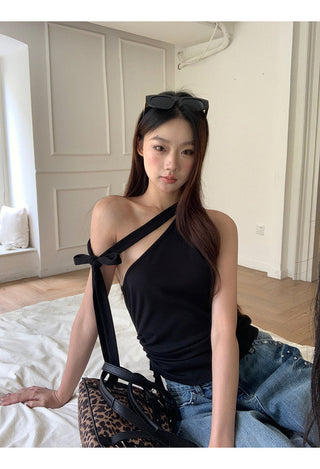 black slim top