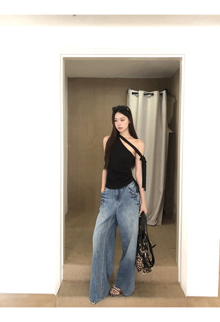 black slim top