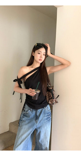 black slim top