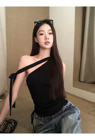 black slim top