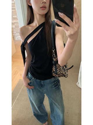 black slim top