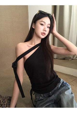 black slim top