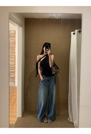 black slim top