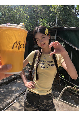 yellow unique top