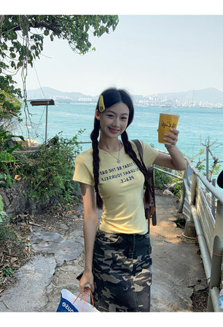yellow unique top