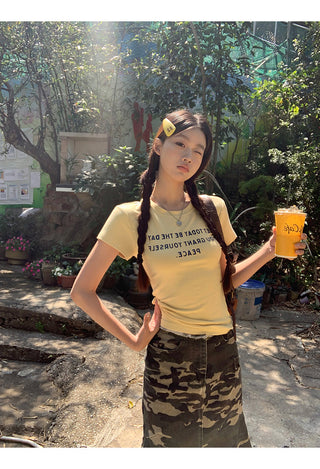 yellow unique top