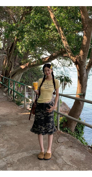 yellow unique top