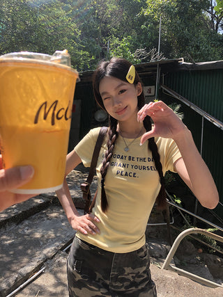 yellow unique top