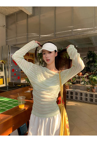 green sun blouse