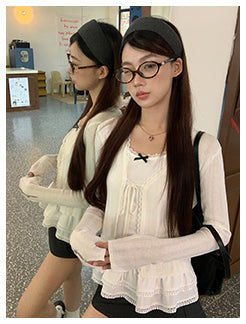 white lace cardigan