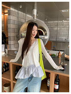 white lace cardigan
