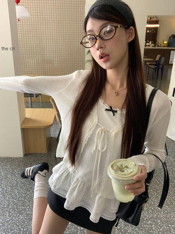 white lace cardigan