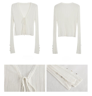 white lace cardigan