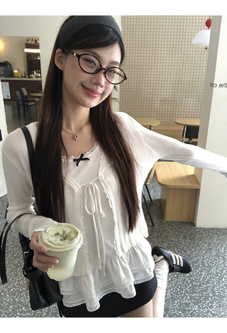 white lace cardigan