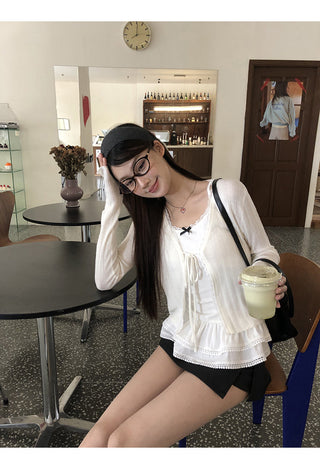 white lace cardigan
