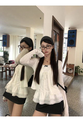 white lace cardigan