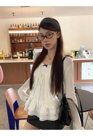 white lace cardigan