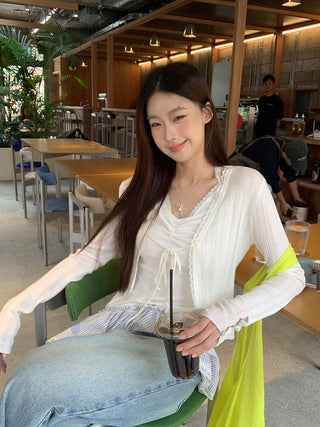 white lace cardigan