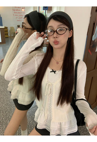 white lace cardigan