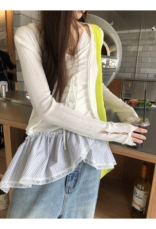 white lace cardigan