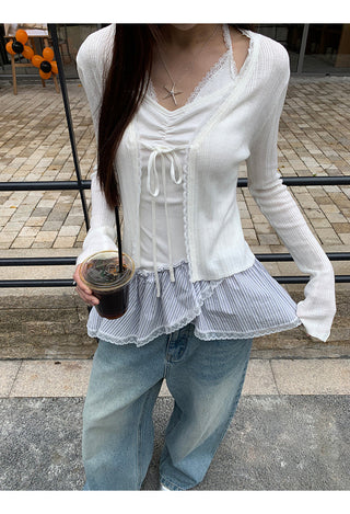 white lace cardigan