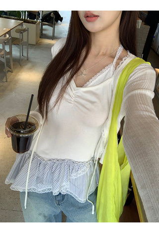 white lace cardigan