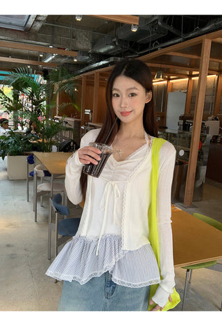 white lace cardigan