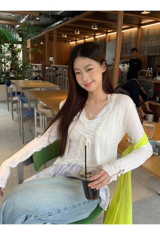 white lace cardigan