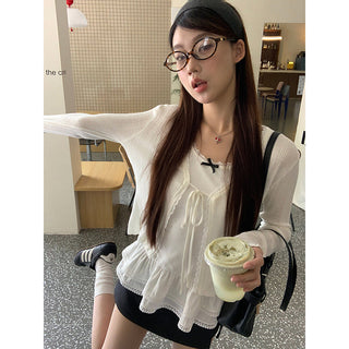 white lace cardigan