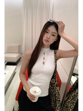 white knit vest
