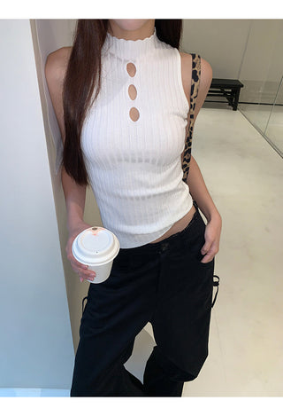 white knit vest