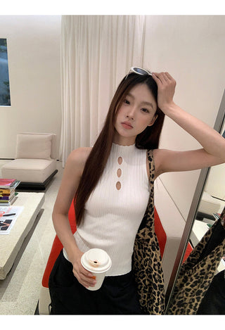 white knit vest