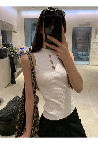 white knit vest