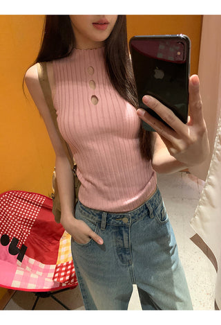white knit vest