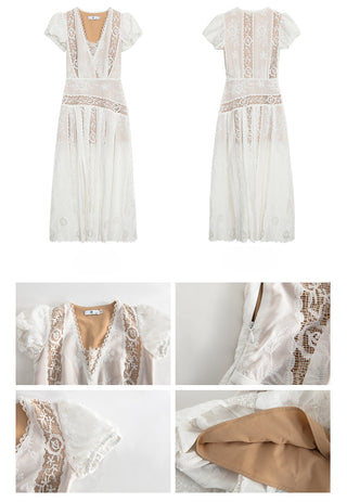 white lace dress