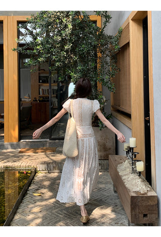 white lace dress
