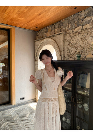 white lace dress
