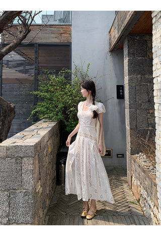 white lace dress