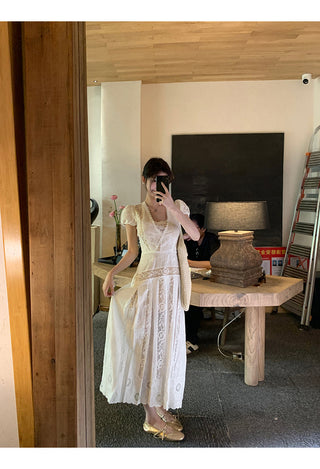 white lace dress
