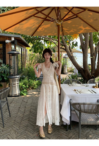white lace dress